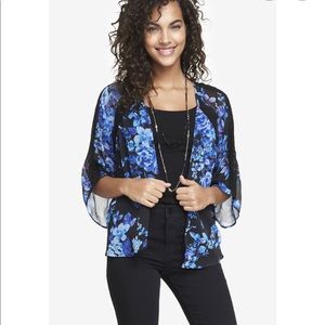 Express Kimono Top with Lace inset
